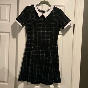 Cute Wednesday Addams style skater dress NWT